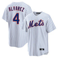 Arlishia NY.Mets #4 Francisco Alvarez Player White Home Game Stitched Jerseys