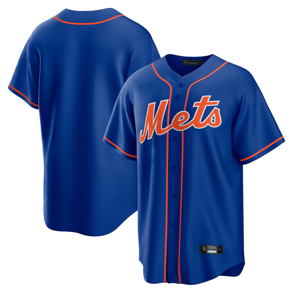 Arlishia NY.Mets Blank Player Royal Home Game Stitched Jerseys