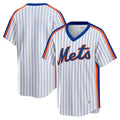 Arlishia NY.Mets Blank Player White Cooperstown Collection T-shirt Home Stitched Jerseys