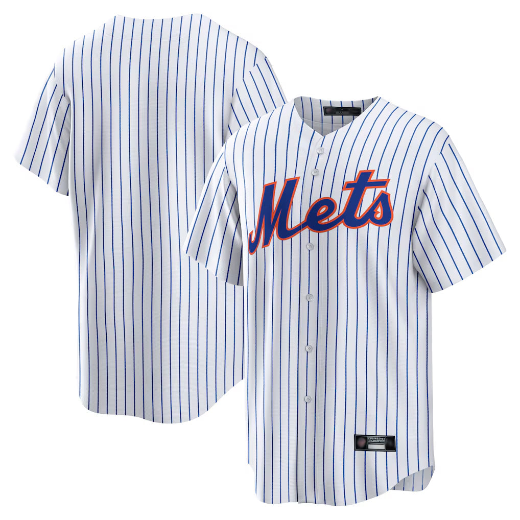 Arlishia NY.Mets Blank Player White Home Game Stitched Jerseys
