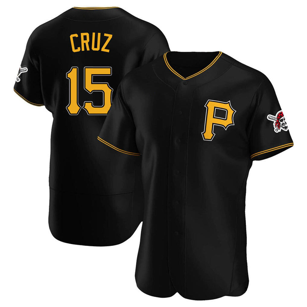 Arlishia P.Pirates #15 Oneil Cruz Player Black Alternate 2025 Home Limited Elite Stitched Jerseys