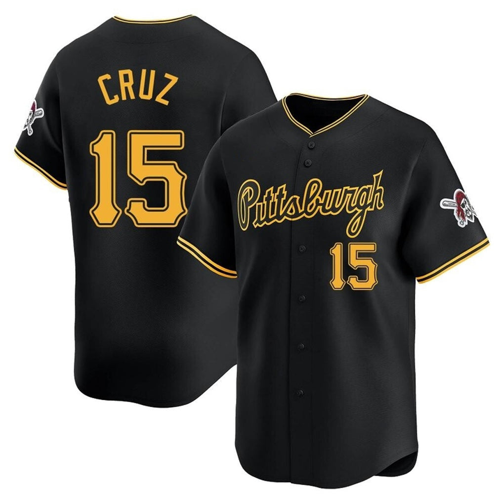 Arlishia P.Pirates #15 Oneil Cruz Player Black Home Limited Stitched Jerseys