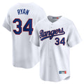 Arlishia T.Rangers #34 Nolan Ryan Player White Home Limited Stitched Jerseys